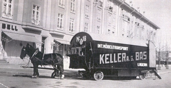 The horse drawn furniture cart on the Margarethenstrasse – 1920’s
